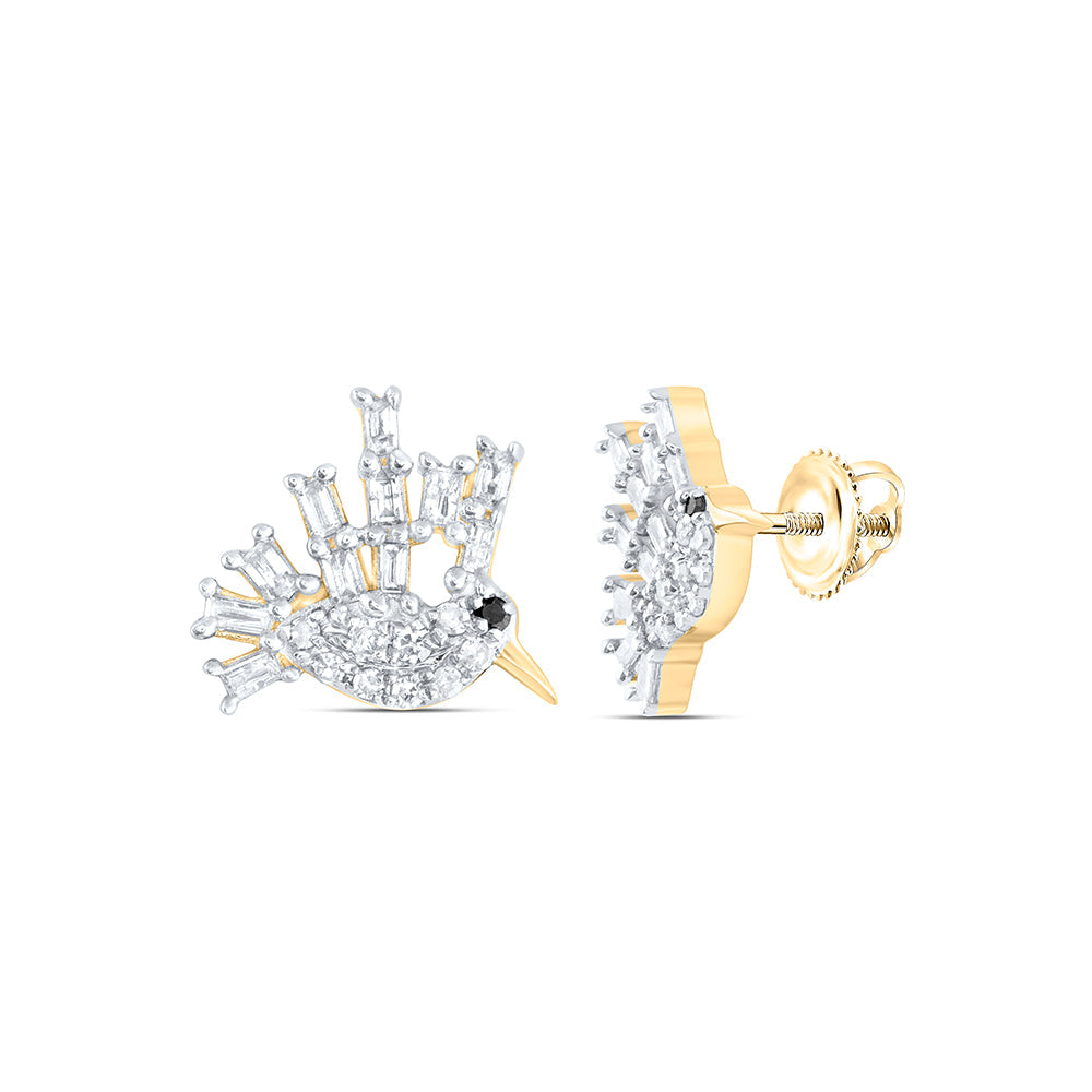1/5CTW-DIA P1 GIFT RD-BLACK DIAMOND EARRING Daisy Joyeria