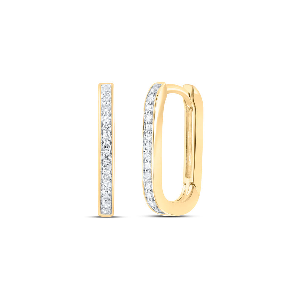 1/6CTW-NAT DIA P1 GIFT HOOPS HUGGIES EARRING Daisy Joyeria