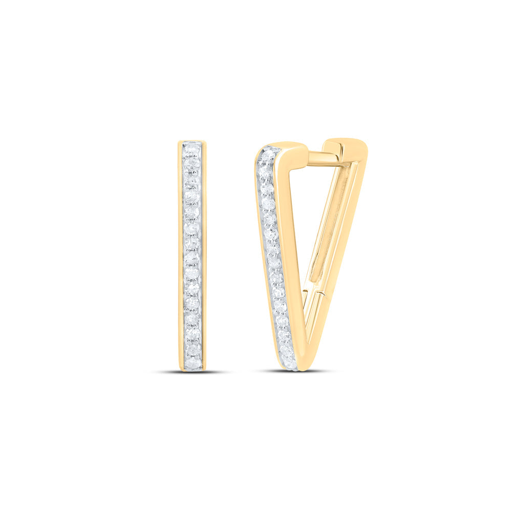 1/6CTW-DIA P1 GIFT HOOPS HUGGIES EARRING Daisy Joyeria