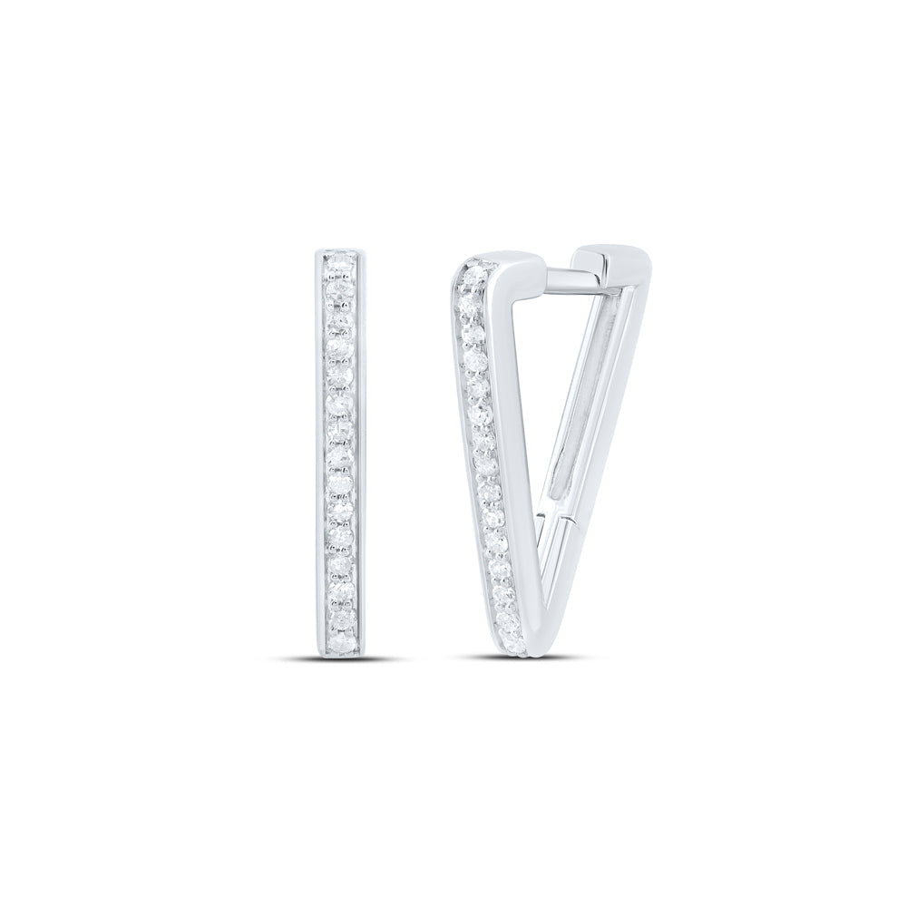 1/6CTW-DIA P1 GIFT HOOPS HUGGIES EARRING Daisy Joyeria