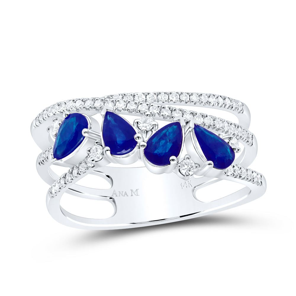 1/3CTW-DIA ANA M 1CTW-PS-BS NAT GEM FASHION RING 7 Daisy Joyeria