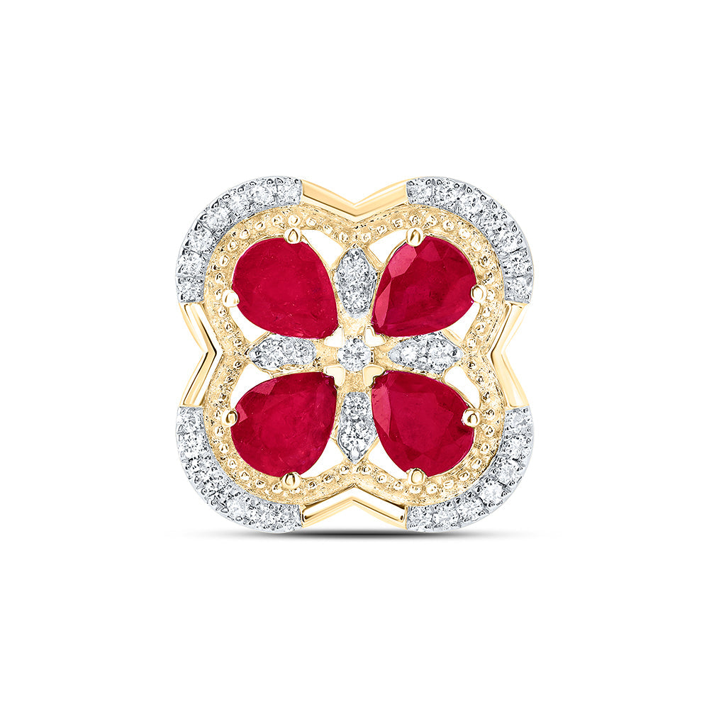 1/5CTW-DIA ANA M 1 1/5CTW-PS-RU NAT GEM CLOVER PENDANT Daisy Joyeria