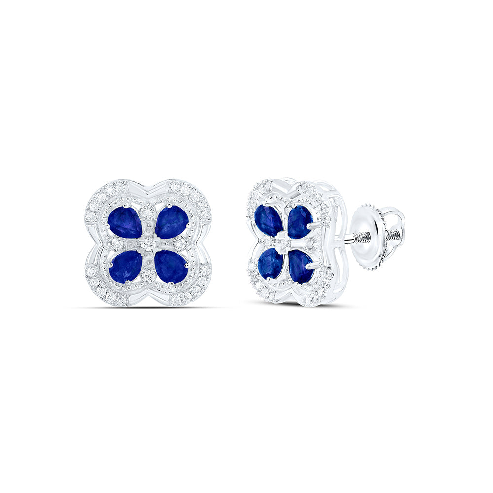 1/4CTW-DIA ANA M 1CTW-PS-BS NAT GEM CLOVER EARRING Daisy Joyeria