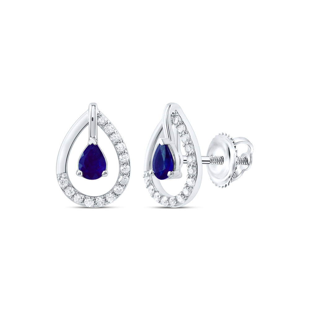 1/8CTW-DIA CN 4X3MM PS-BS NAT GEM FASHION EARRING Daisy Joyeria