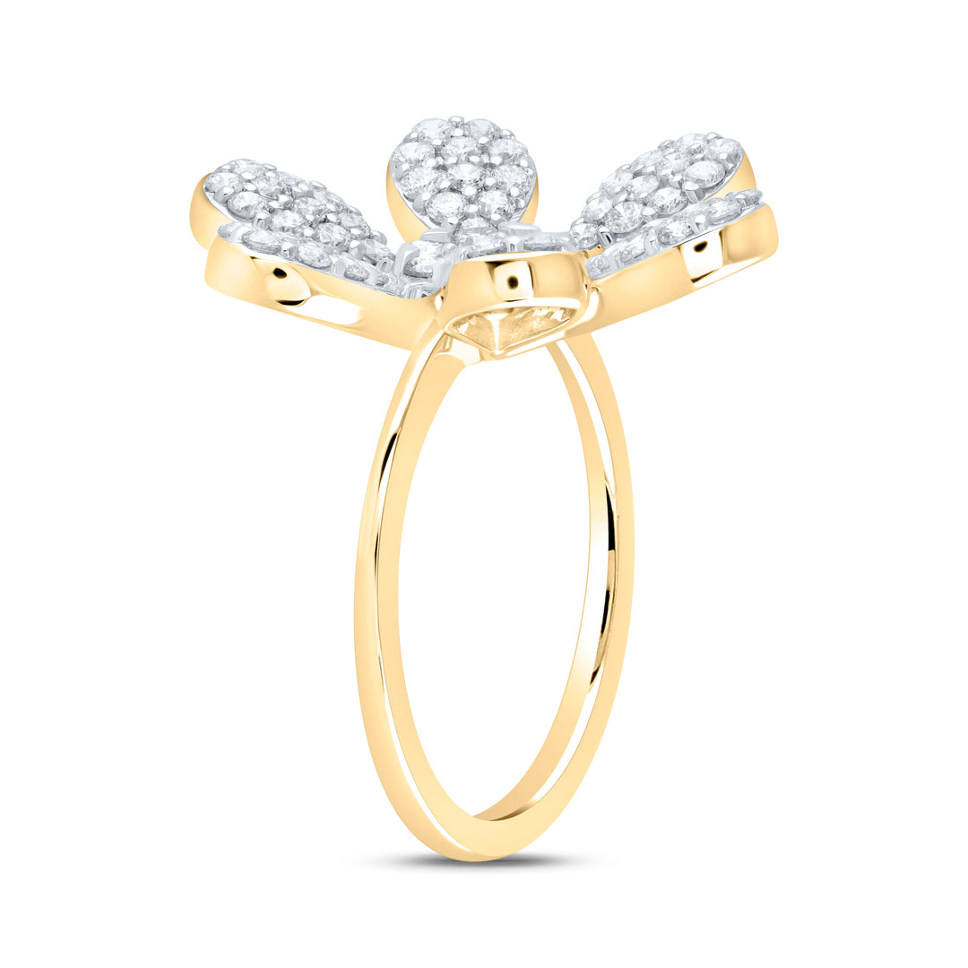 1 1/4CTW-NAT DIA ANA M FLOWER FASHION RING 7 Daisy Joyeria