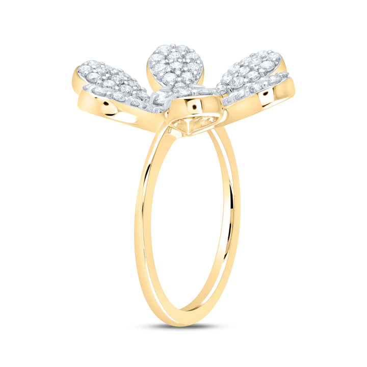 1 1/4CTW-NAT DIA ANA M FLOWER FASHION RING 7 Daisy Joyeria