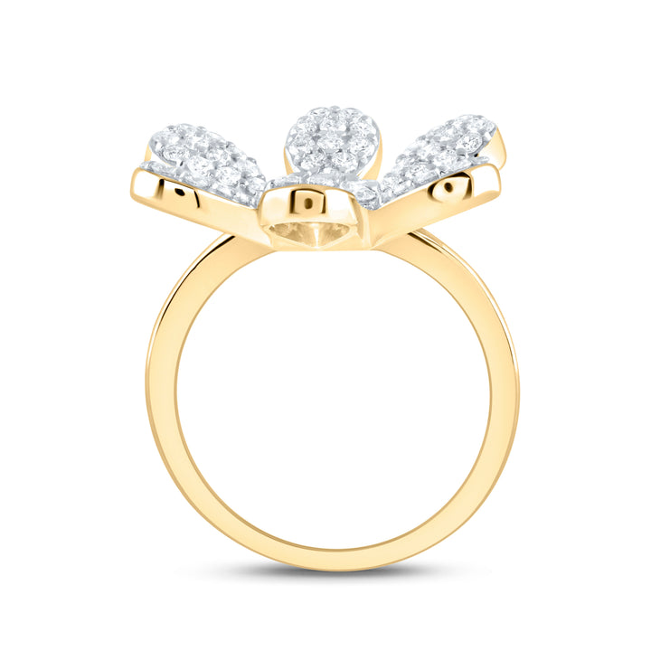 1 1/4CTW-NAT DIA ANA M FLOWER FASHION RING 7 Daisy Joyeria