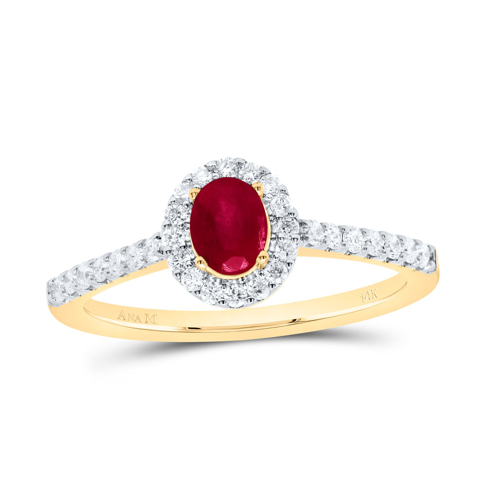 1/3CTW-DIA ANA M 5X4MM OV-RU NAT GEM OVAL RING 7 Daisy Joyeria