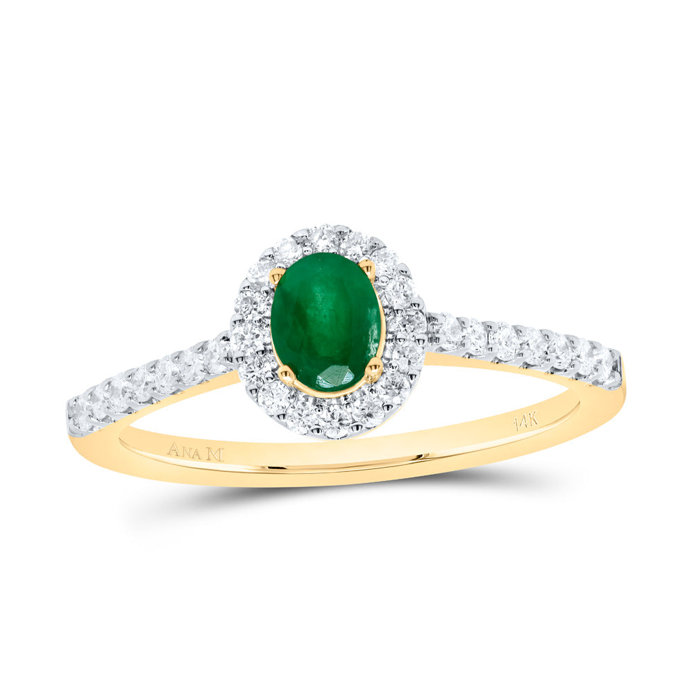 1/3CTW-DIA ANA M 5X4MM OV-EM NAT GEM OVAL RING 7 Daisy Joyeria