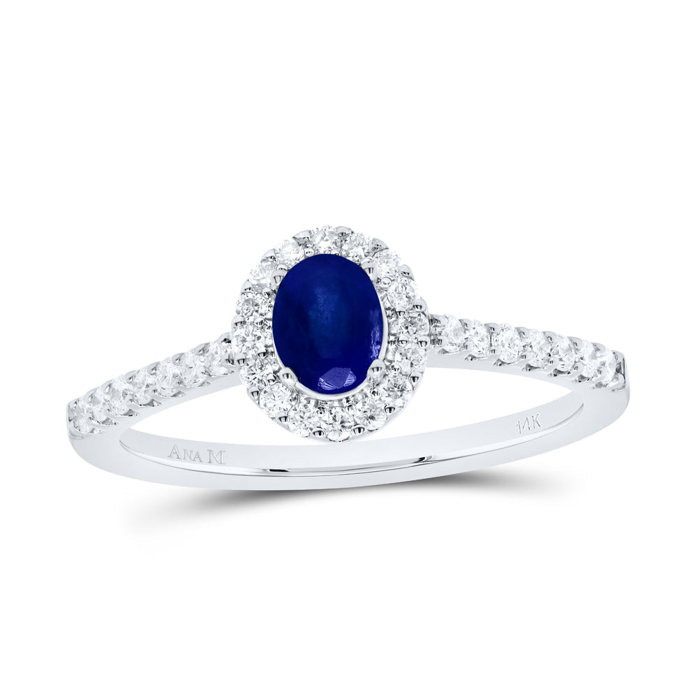 1/3CTW-DIA ANA M 5X4MM OV-BS NAT GEM OVAL RING 7 Daisy Joyeria
