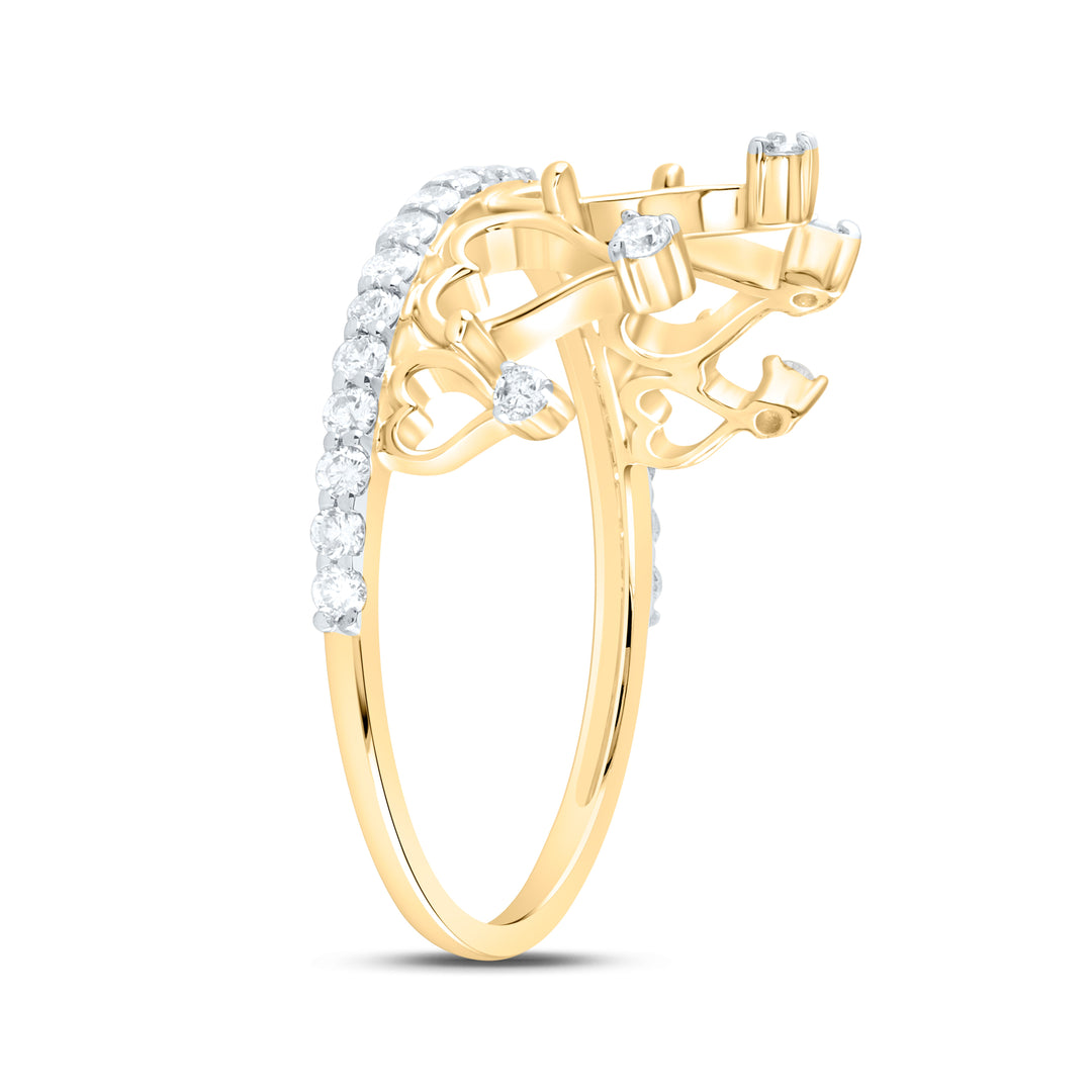 1/3CTW-NAT DIA CN FASHION CROWN RING Daisy Joyeria