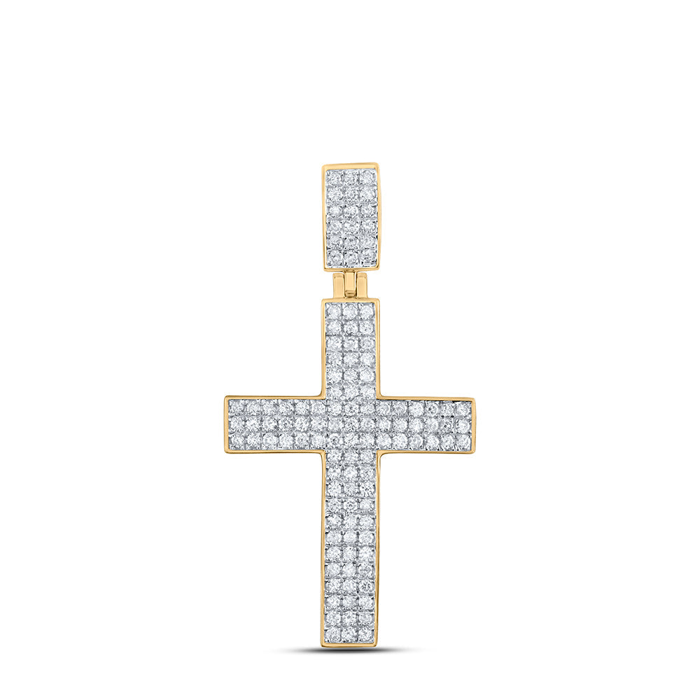 1CTW-NAT DIA CN CROSS MENS CHARM Daisy Joyeria