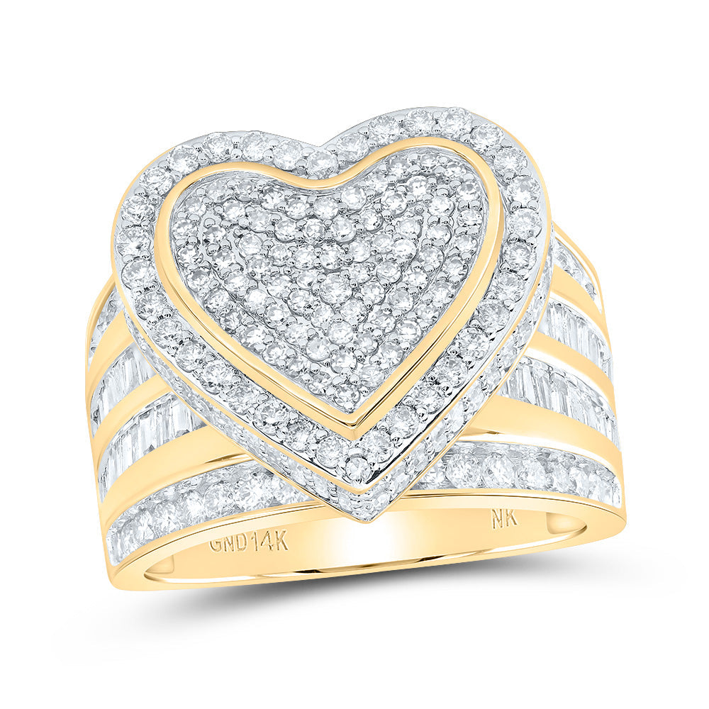 2 1/5CTW- DIA NK FASHION HEART RING 7 Daisy Joyeria