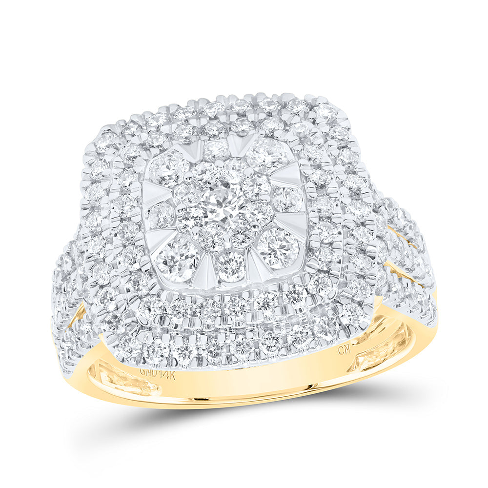 1 1/3CTW-NAT DIA CN CUSHION LADIES RING Daisy Joyeria