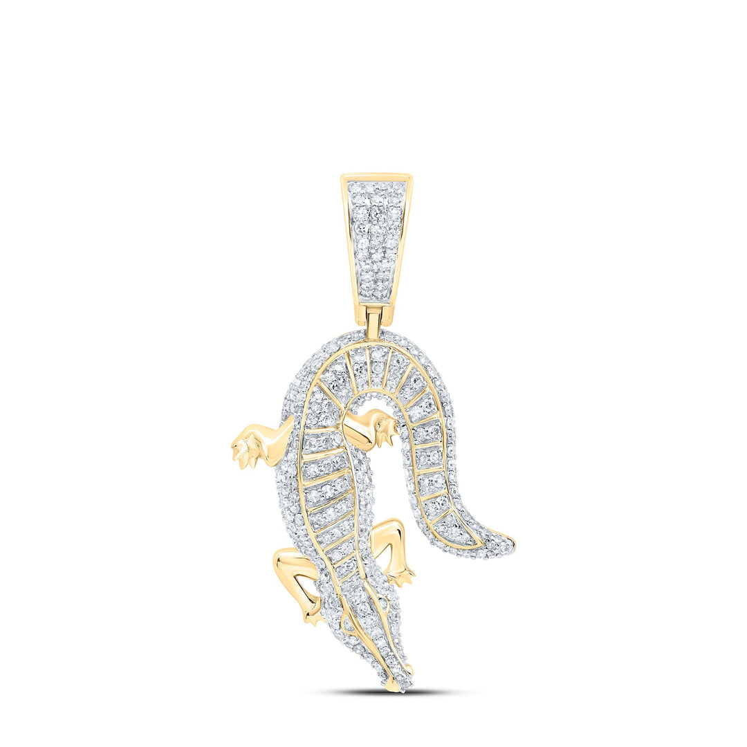 1 1/3CTW-DIA NK CROCODILE FASHION PENDANT Daisy Joyeria
