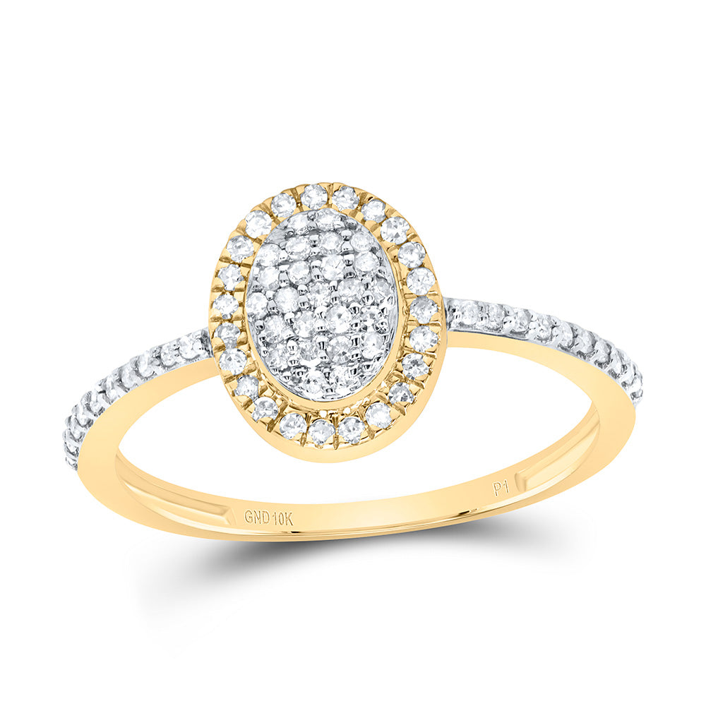 1/4CTW-DIA P1 GIFT OVAL RING 7 Daisy Joyeria