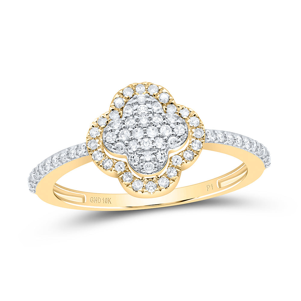 1/4CTW-DIA P1 GIFT CLOVER RING 7 Daisy Joyeria