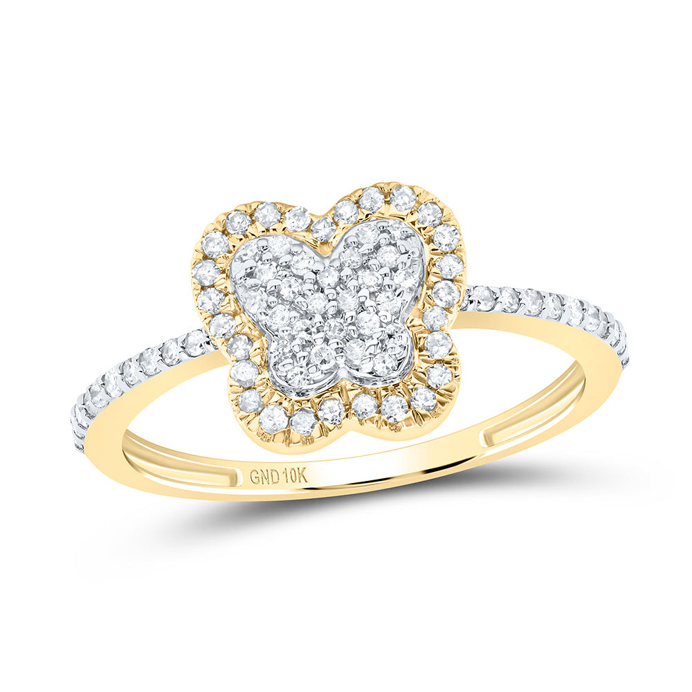 1/4CTW-NAT DIA P1 GIFT BUTTERFLY RING 7 Daisy Joyeria