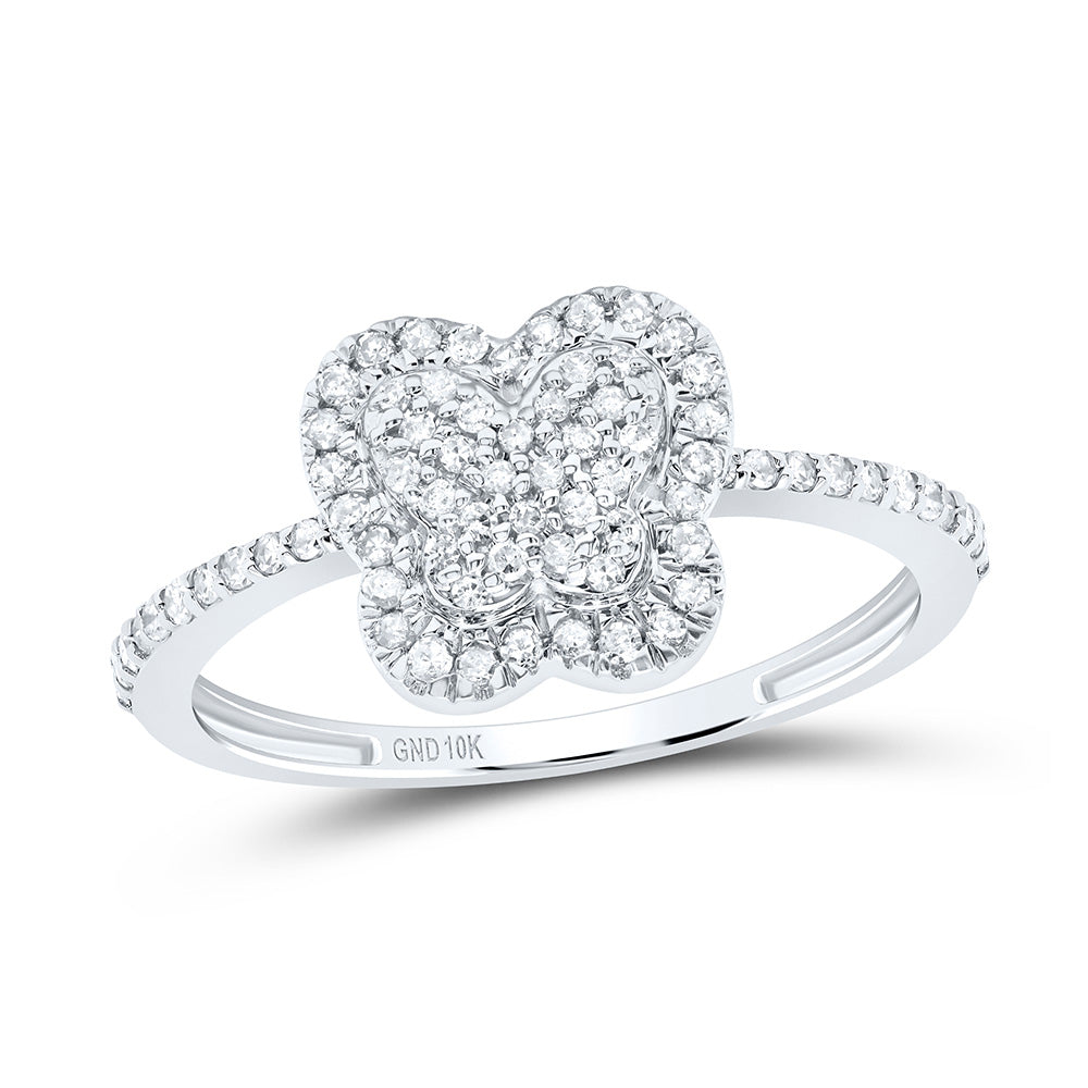 1/4CTW-NAT DIA P1 GIFT BUTTERFLY RING 7 Daisy Joyeria