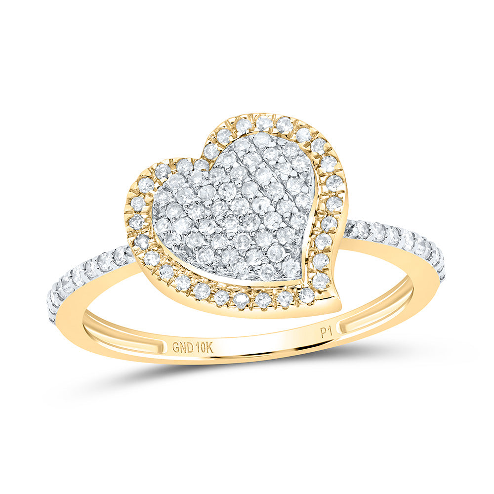 1/3CTW-NAT DIA P1 GIFT HEART RING 7 Daisy Joyeria