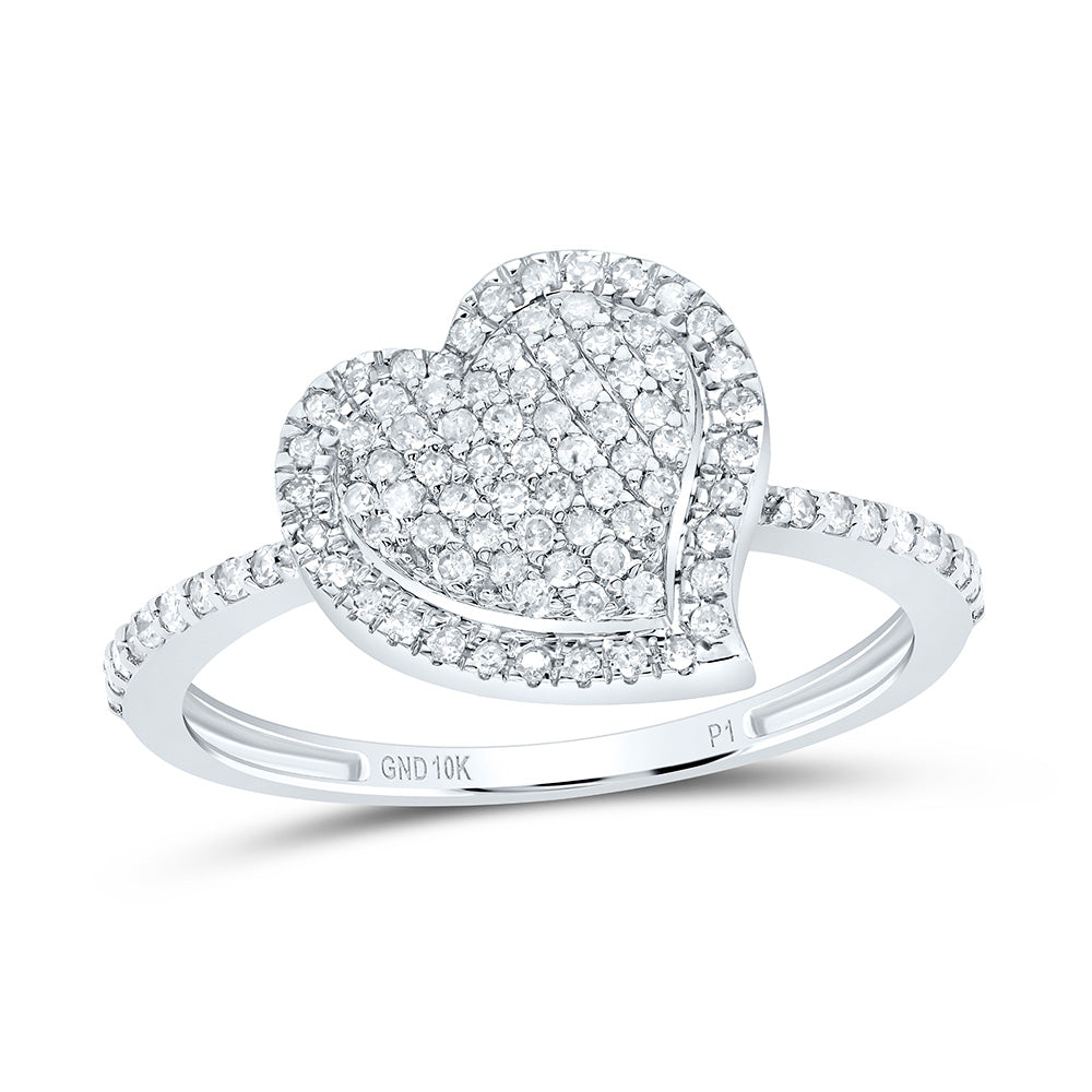 1/3CTW-DIA P1 GIFT HEART RING 7 Daisy Joyeria