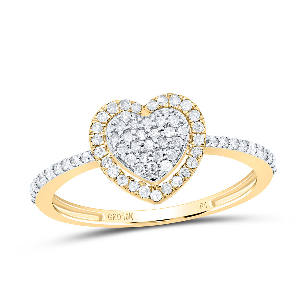 1/4CTW-DIA P1 GIFT HEART RING 7 Daisy Joyeria
