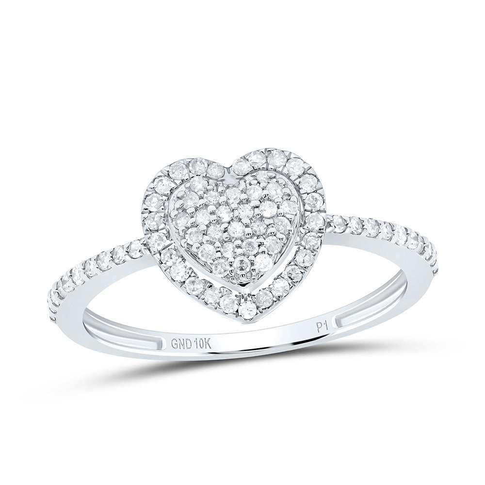 1/4CTW-DIA P1 GIFT HEART RING 7 Daisy Joyeria
