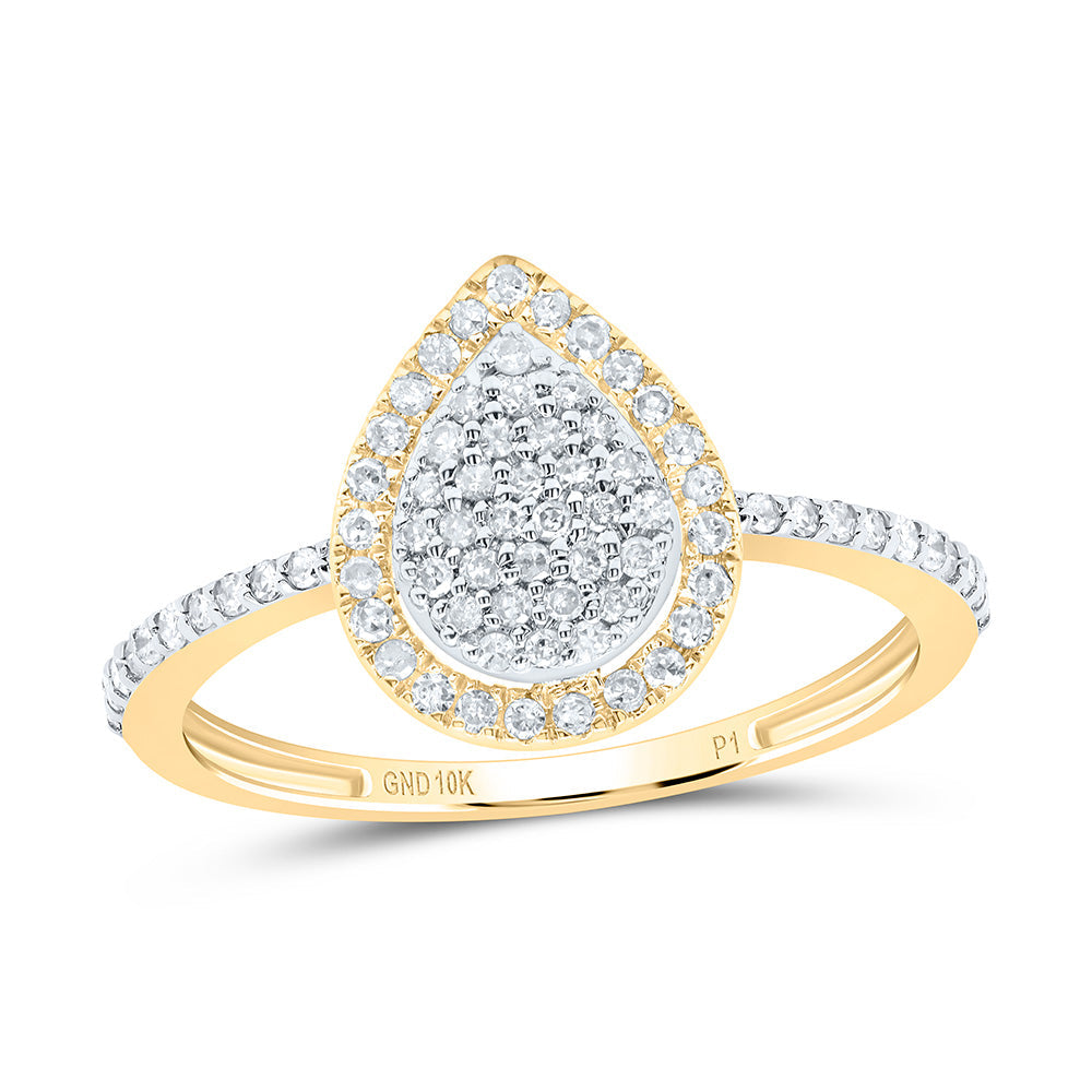 1/3CTW-NAT DIA P1 GIFT PEAR RING 7 Daisy Joyeria