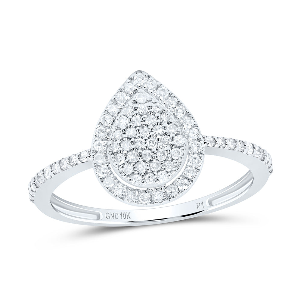 1/3CTW-NAT DIA P1 GIFT PEAR RING 7 Daisy Joyeria