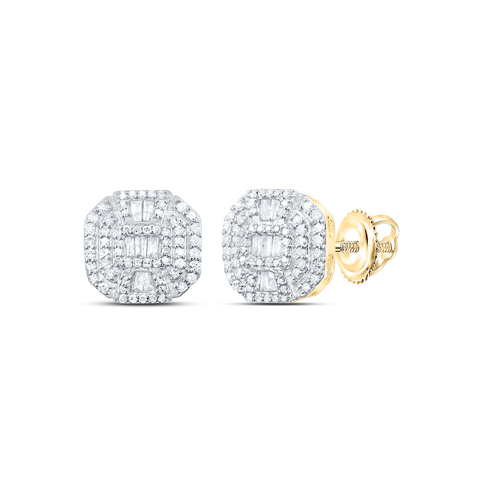 1/2CTW-DIA P1 GIFT OCTAGON STUD EARRING Daisy Joyeria