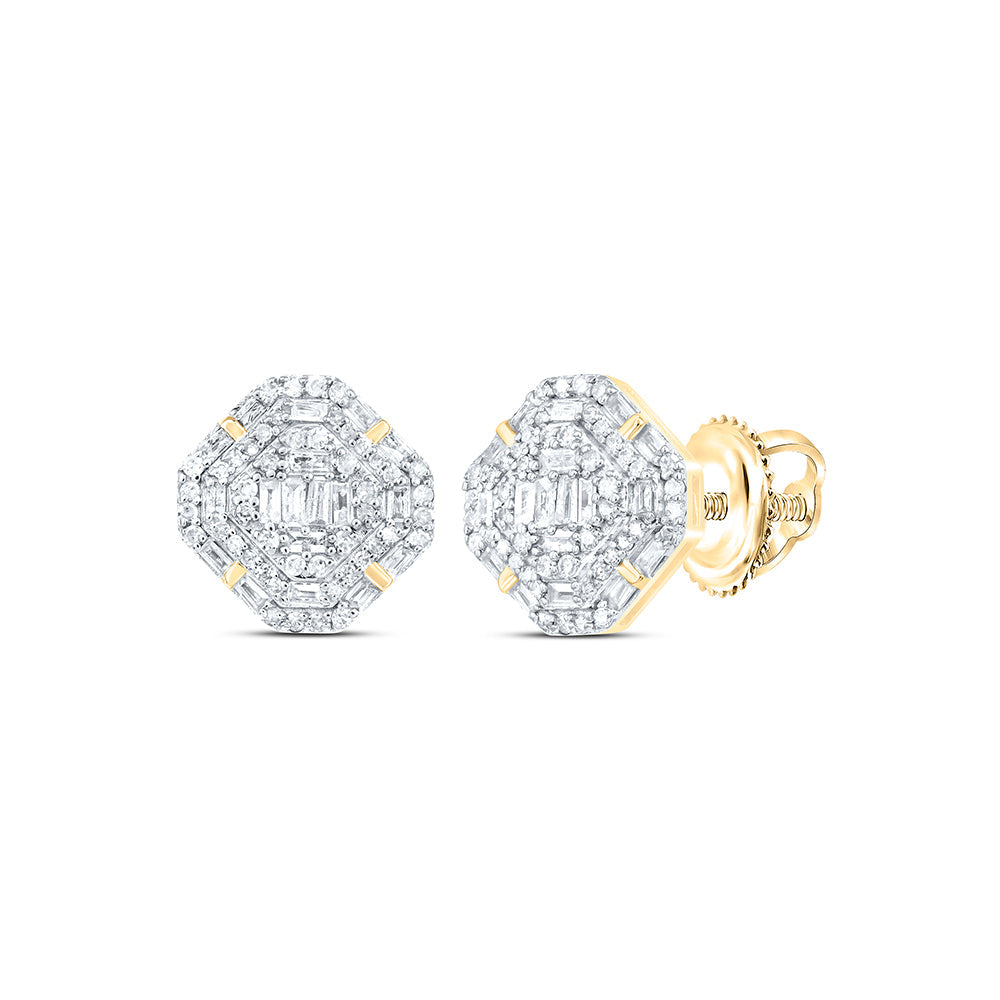 1/2CTW-DIA P1 GIFT OCTAGON STUD EARRING Daisy Joyeria