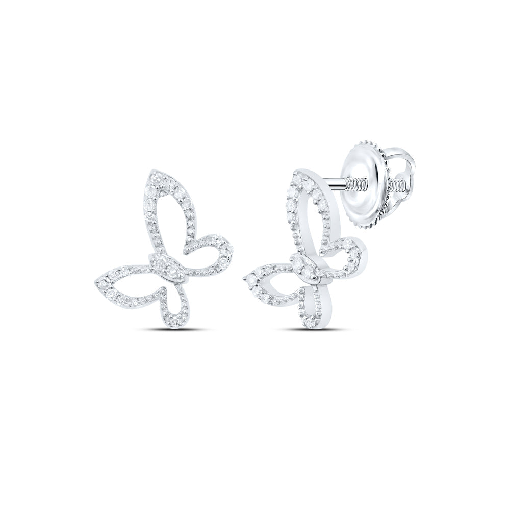 1/8CTW-DIA P1 GIFT BUTTERFLY EARRING Daisy Joyeria