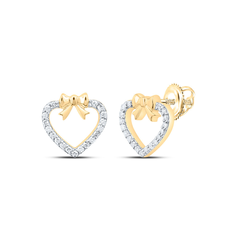 1/6CTW-DIA P1 GIFT HEART EARRING Daisy Joyeria