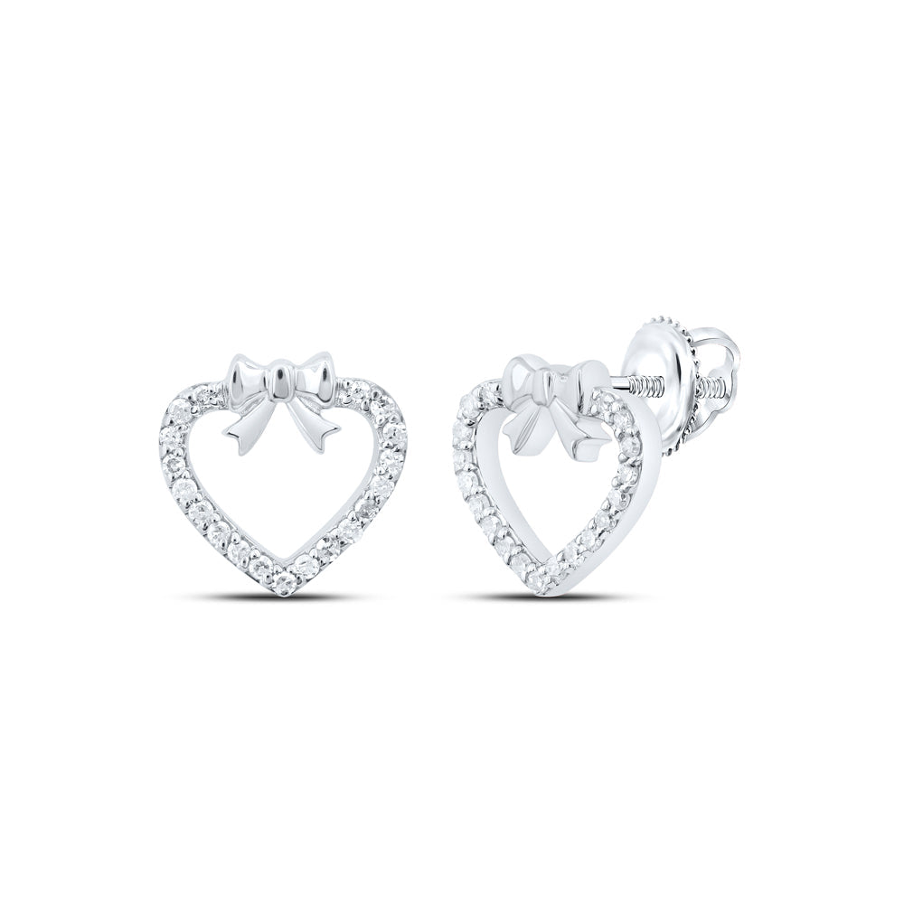 1/6CTW-DIA P1 GIFT HEART EARRING Daisy Joyeria