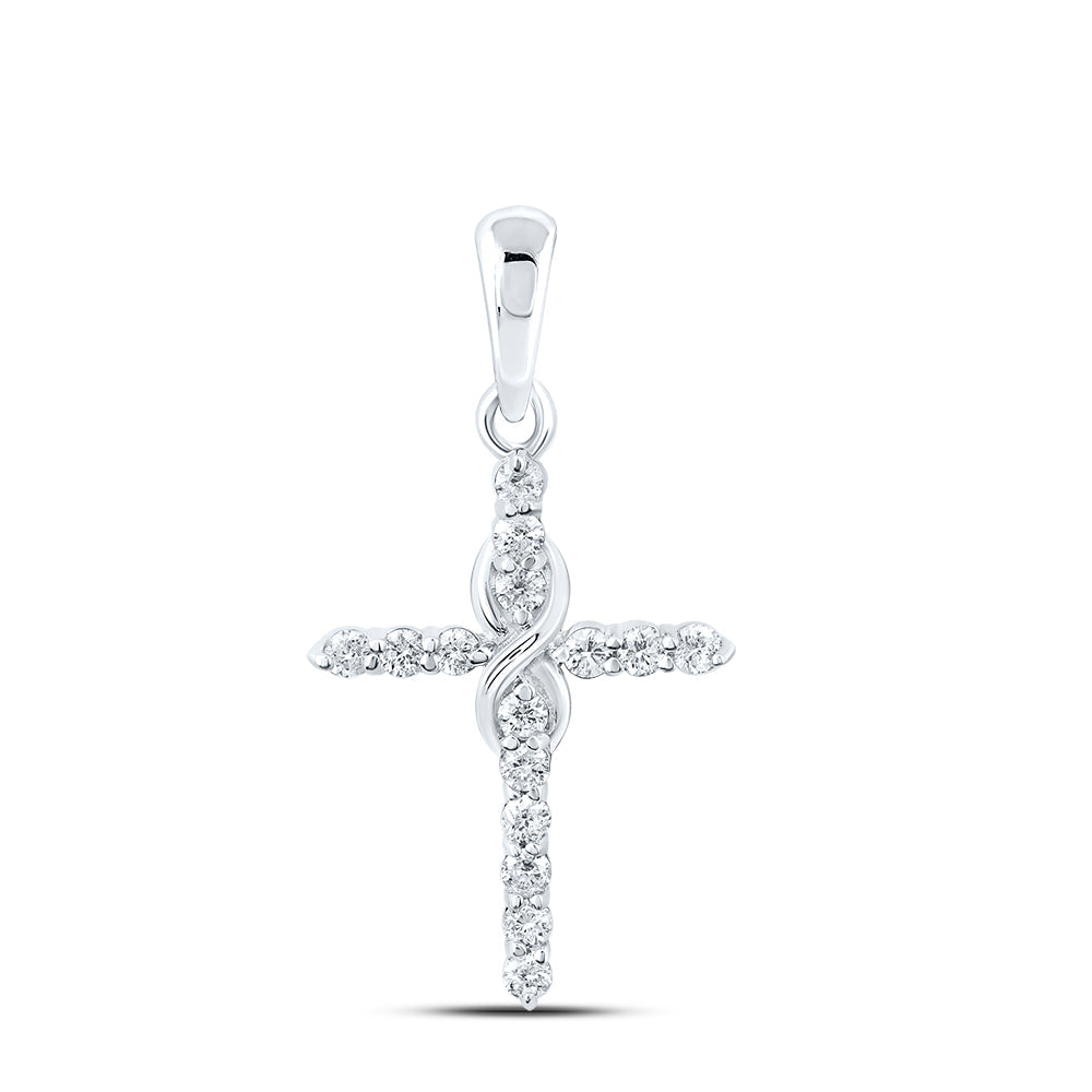 1/6CTW-DIA CN FASHION CROSS PENDANT Daisy Joyeria