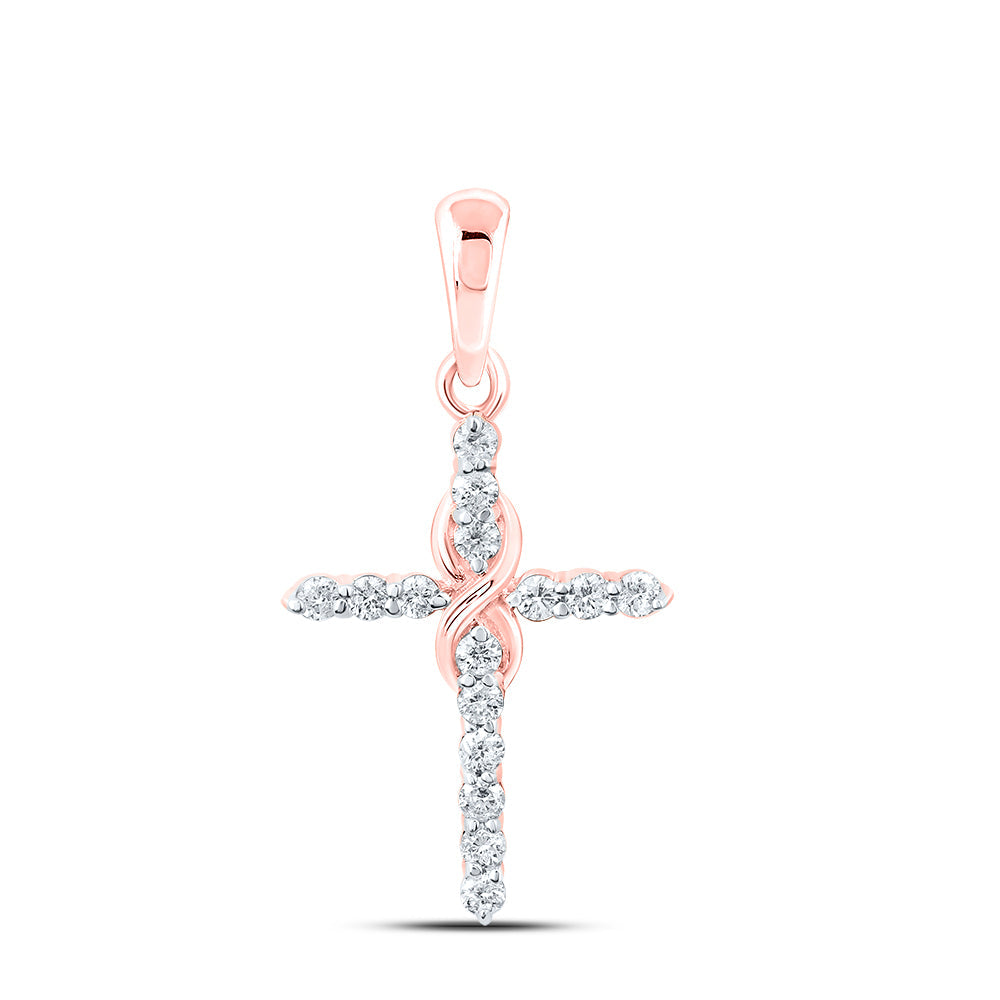 1/6CTW-DIA CN FASHION CROSS PENDANT Daisy Joyeria
