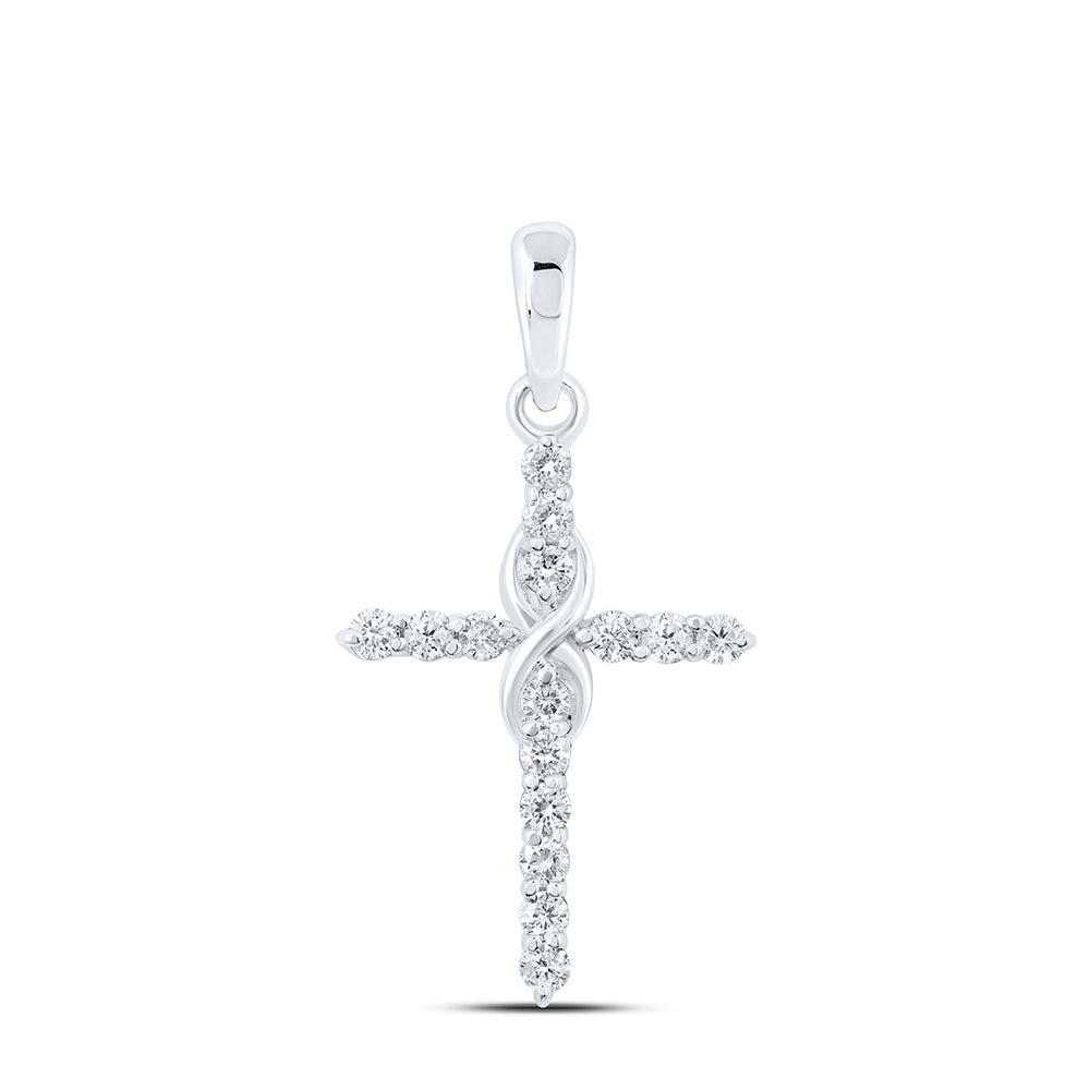 1/4CTW-DIA CN FASHION CROSS PENDANT Daisy Joyeria