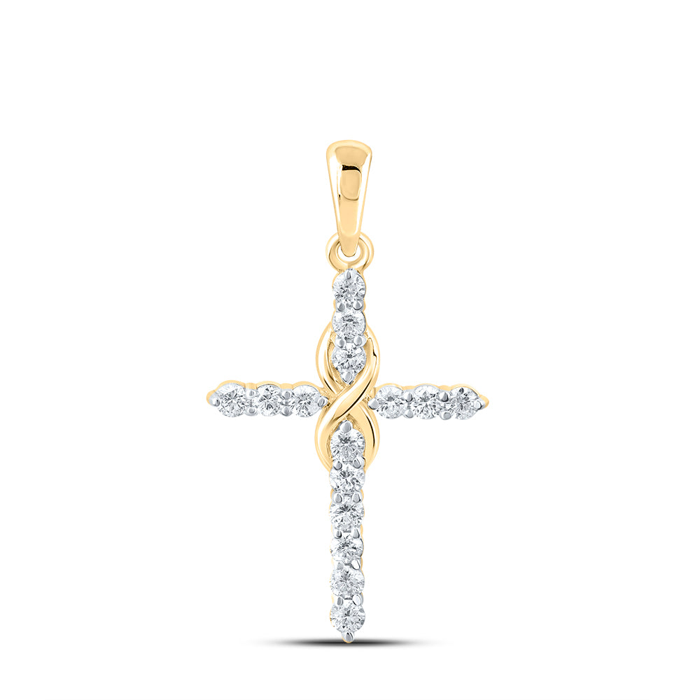 1/2CTW-DIA CN FASHION CROSS PENDANT Daisy Joyeria