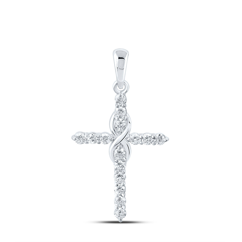 1/2CTW-DIA CN FASHION CROSS PENDANT Daisy Joyeria