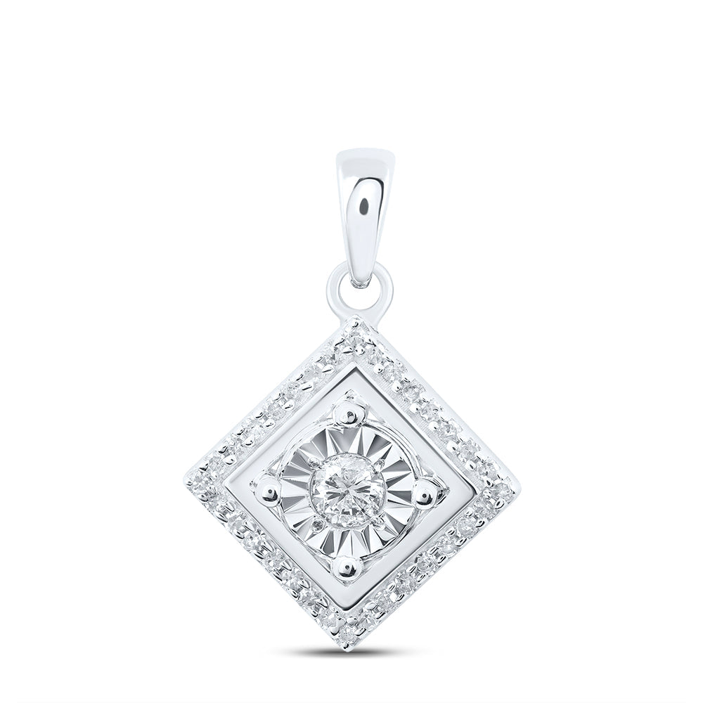1/4CTW-DIA P1 GIFT SQUARE PENDANT Daisy Joyeria