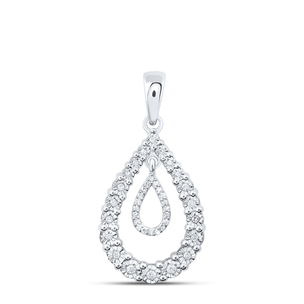 1/6CTW-DIA P1 GIFT PEAR PENDANT Daisy Joyeria