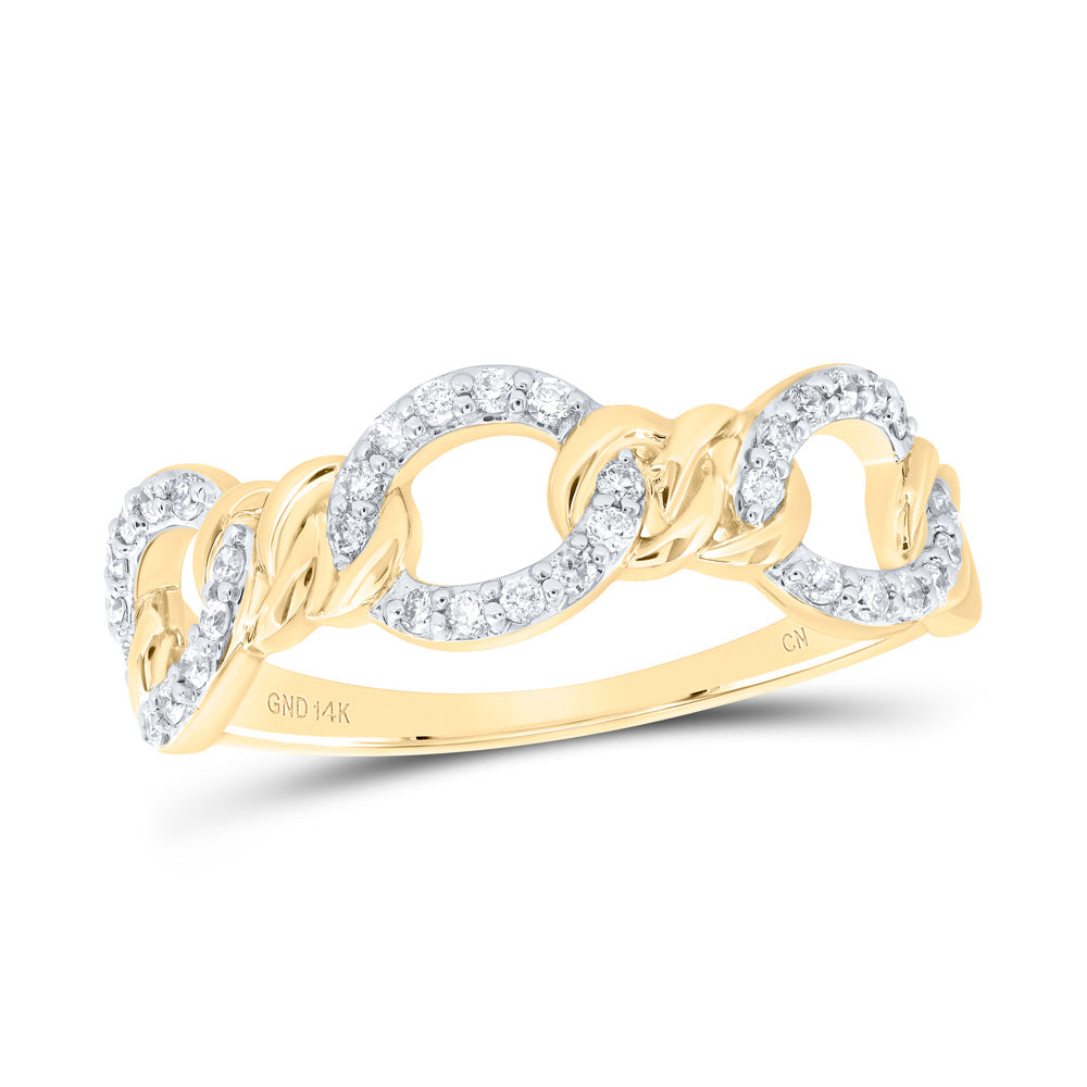 1/5CTW-DIA CN FASHION CUBAN LADIES RING 7 Daisy Joyeria