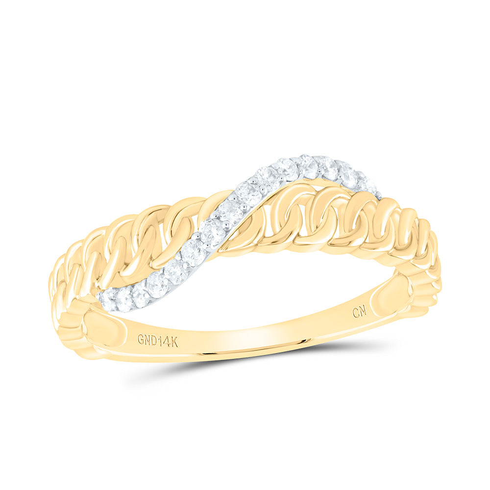 1/6CTW-DIA CN FASHION CUBAN LADIES RING 7 Daisy Joyeria