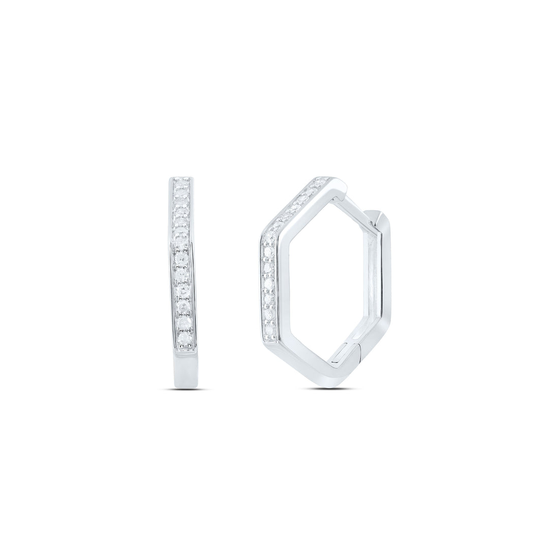 1/5CTW-DIA P1 GIFT HOOPS HUGGIES EARRING Daisy Joyeria