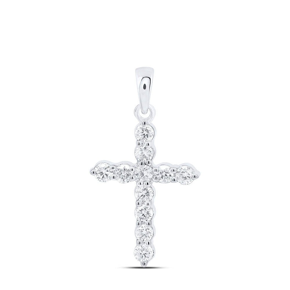 1/2CTW-NAT DIA CN FASHION CROSS PENDANT Daisy Joyeria