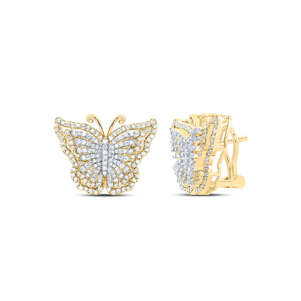 1 CTW-DIA NK FASHION BUTTERFLY EARRING Daisy Joyeria