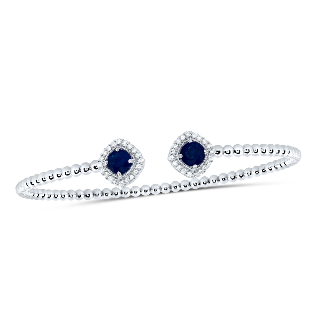 1/4CTW-DIA CN 5MM RD-BS NAT GEM LADIES BANGLE (59X53 MM) Daisy Joyeria