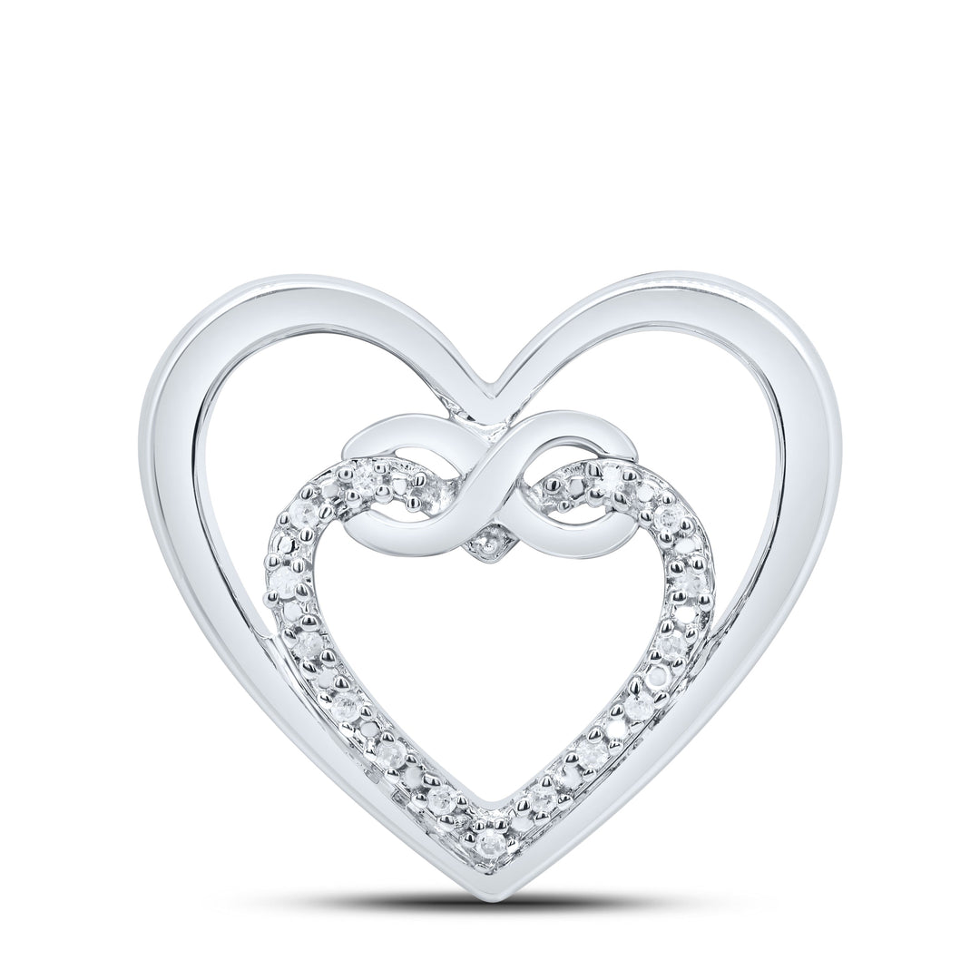 1/20CTW- NAT DIA P1 GIFT HEART PENDANT Daisy Joyeria