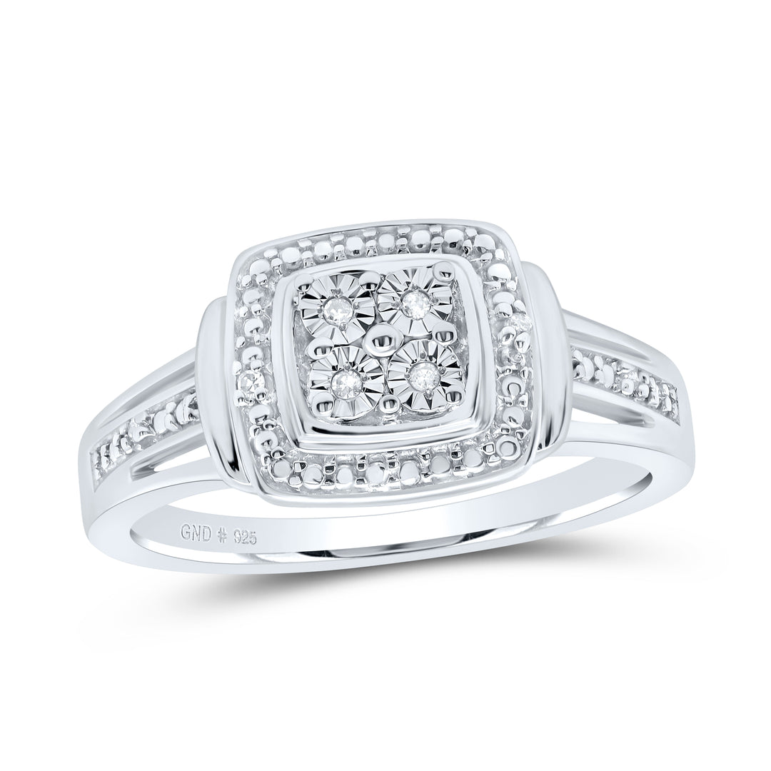 0.03CTW-NAT DIA P1 GIFT CUSHION RING 7 Daisy Joyeria