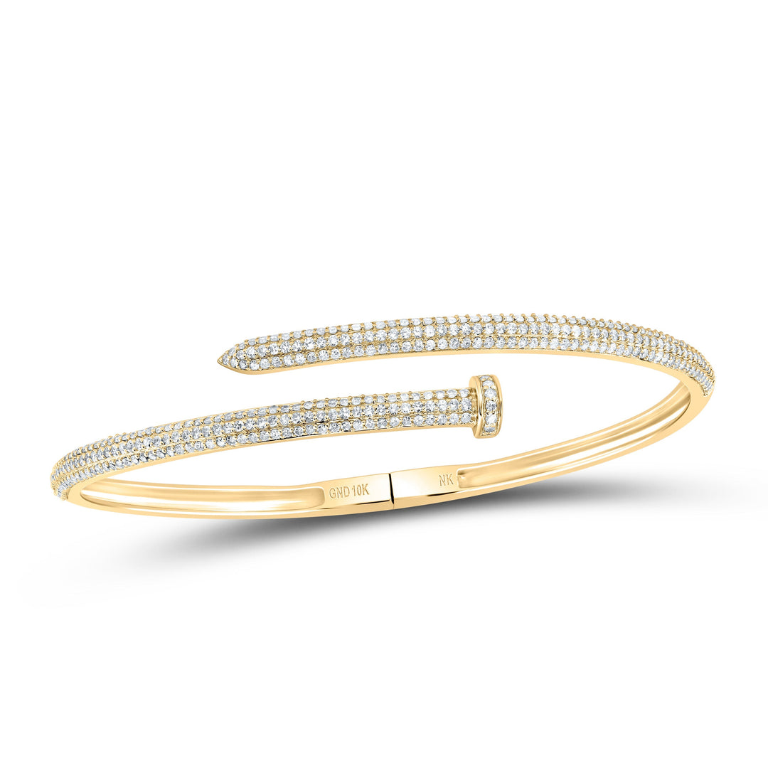 1 5/8CTW-DIA NK NAIL BANGLE (65X55 MM) Daisy Joyeria